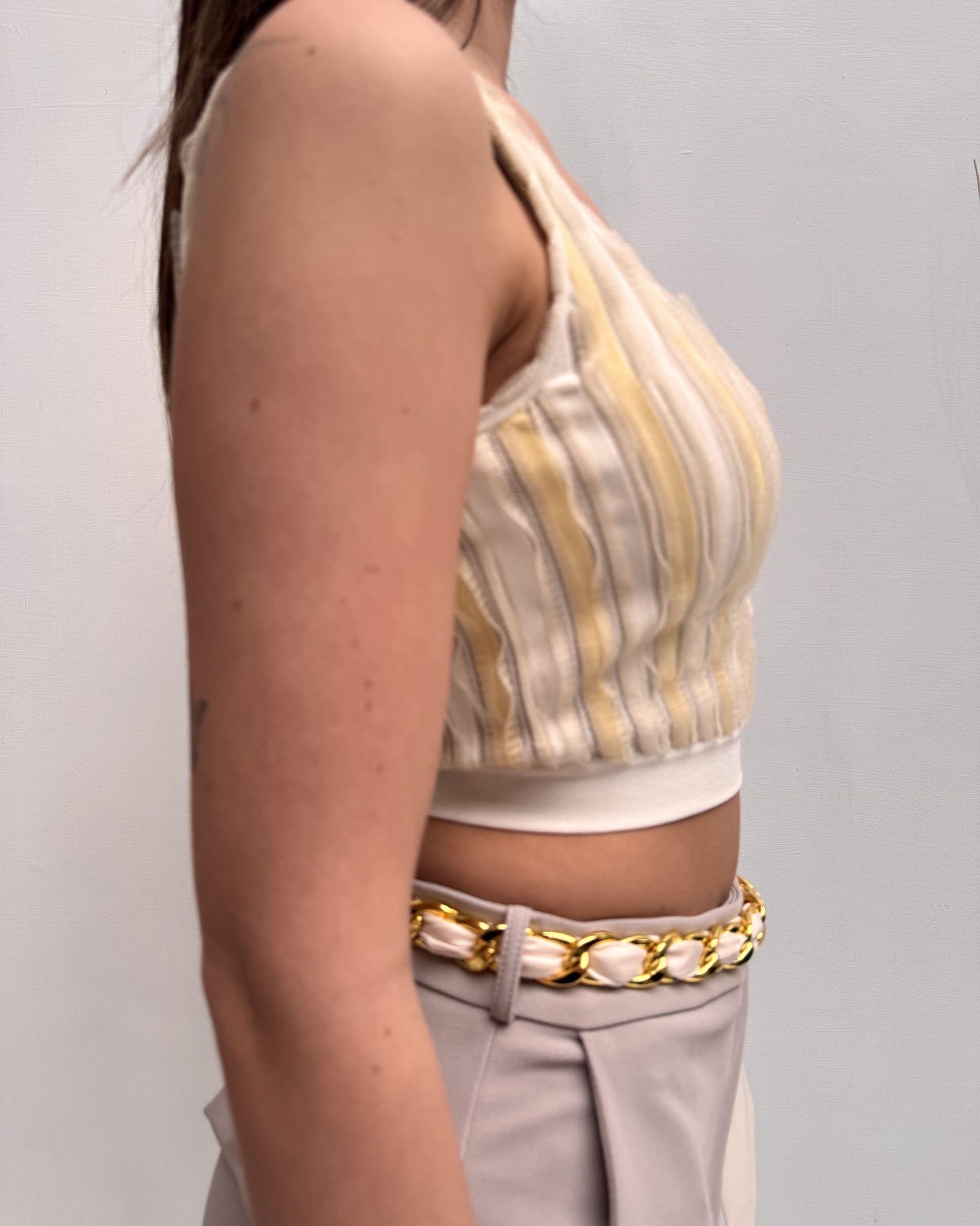 Top crop dettaglio lurex - Elisabetta Franchi TK36S51E2 DN4 ELISABETTA FRANCHI 