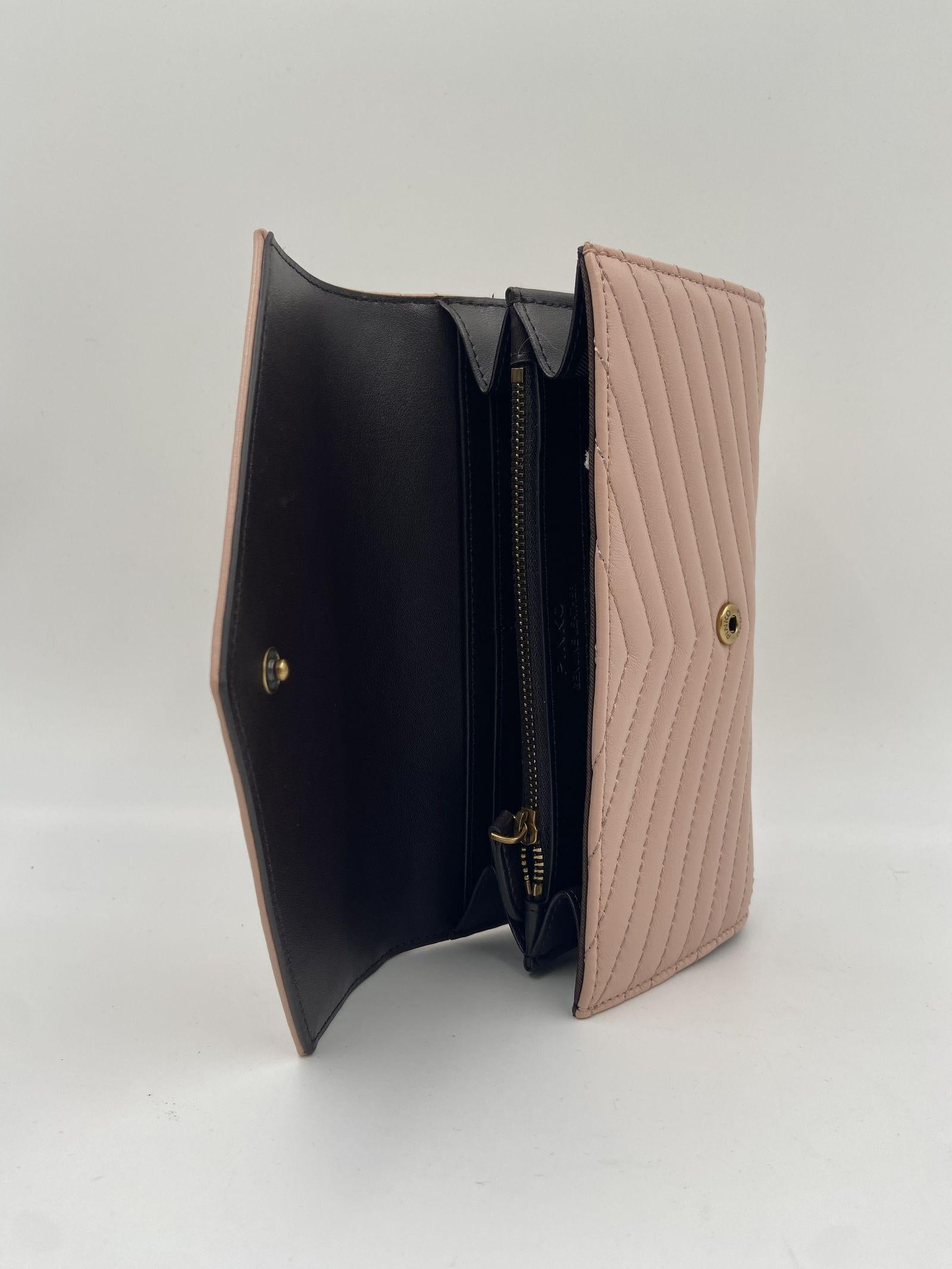 Portafoglio zip-around in nappa chevron - Pinko 100882-A0GK O81Q PINKO 