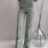 Pantalone con placca oro logata - Elisabetta Franchi PAT1541E2 BV9 ELISABETTA FRANCHI 