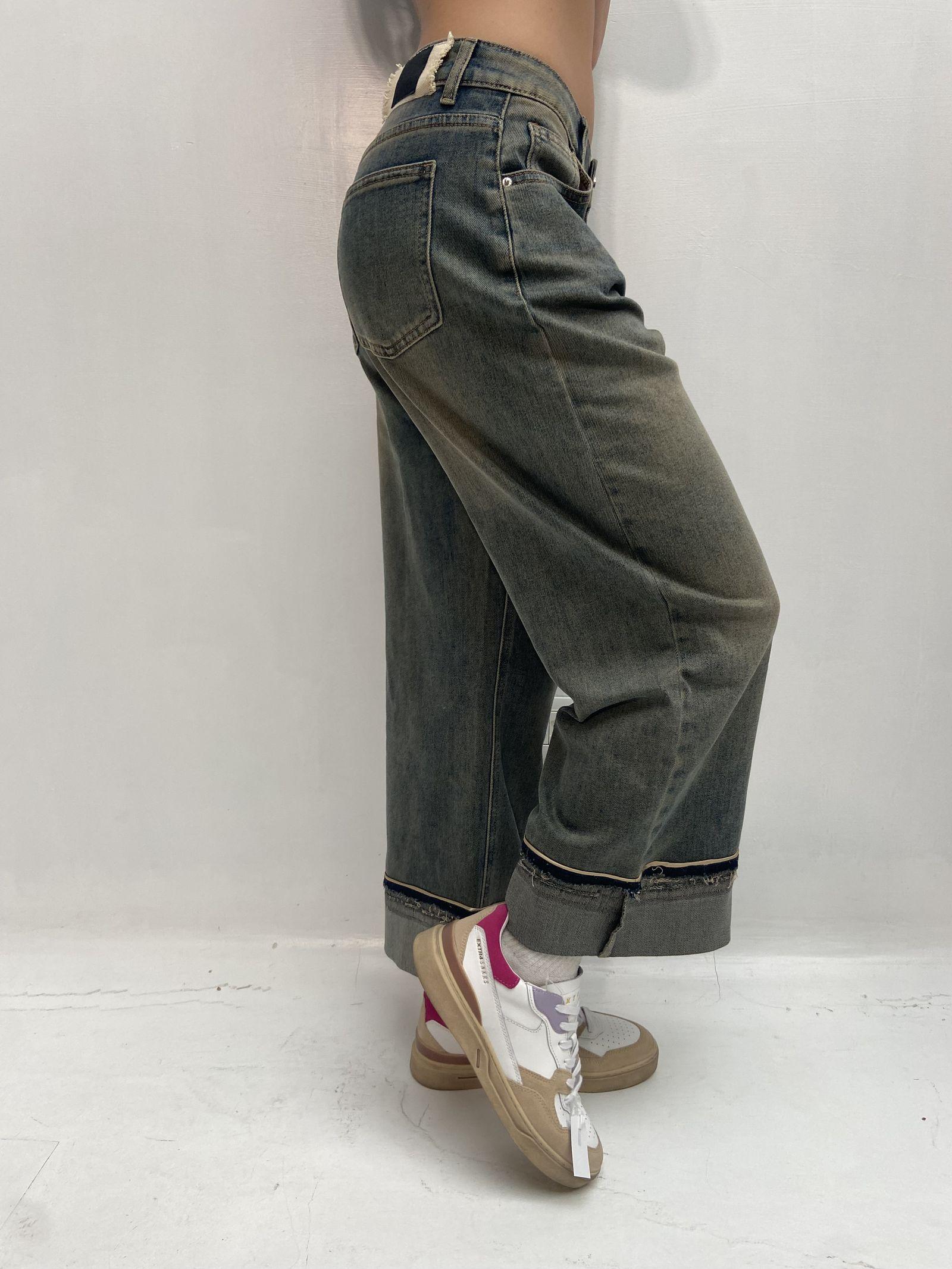 Jeans crop con risvolto LAF235 DENIM OFELIA 