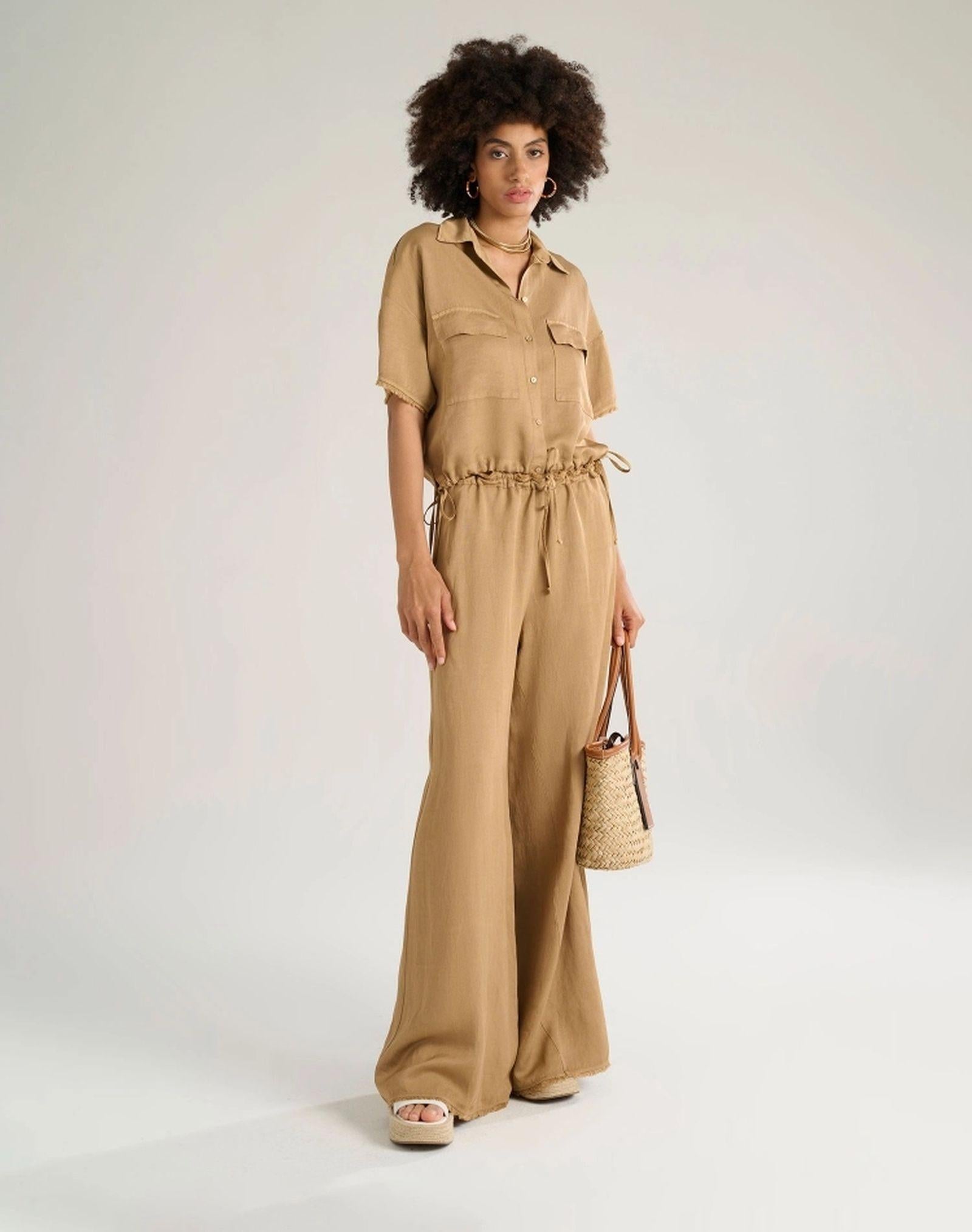 Camicia con coulisse C016RU MA635 MANILA GRACE 