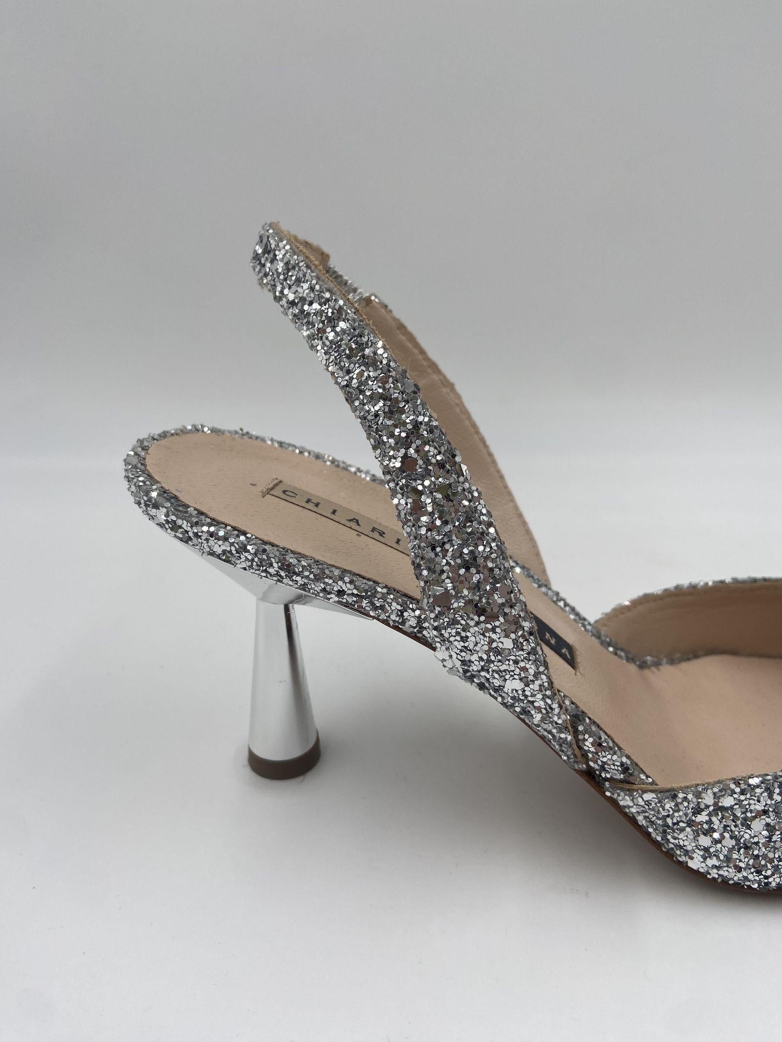 Slingback con mini pietre argento - Chiarini 1176 ARGENTO CHIARINI 