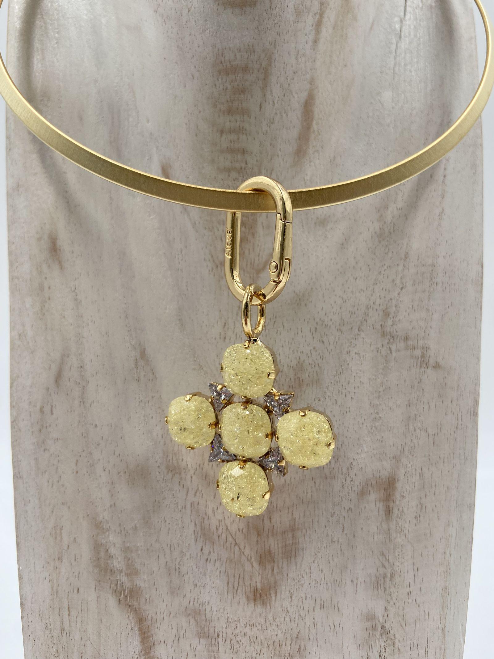 Ciondolo Fiore Sparkle - Alevà FIORE CHAMPAGNE ALEVA' 