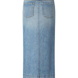 Gonna lunga in denim con spacco davanti
