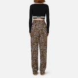 Maglia cropped con bande logo