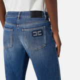 Jeans palazzo con logo PJ09I56E2 104 ELISABETTA FRANCHI 