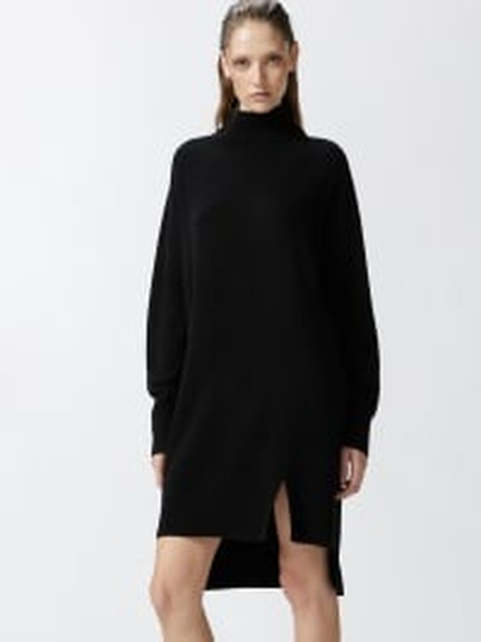 Abito dolcevita  in misto cachemire con spacco davanti 103983-A22C Z99 PINKO 