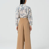 Pantalone wide leg in fluido modal