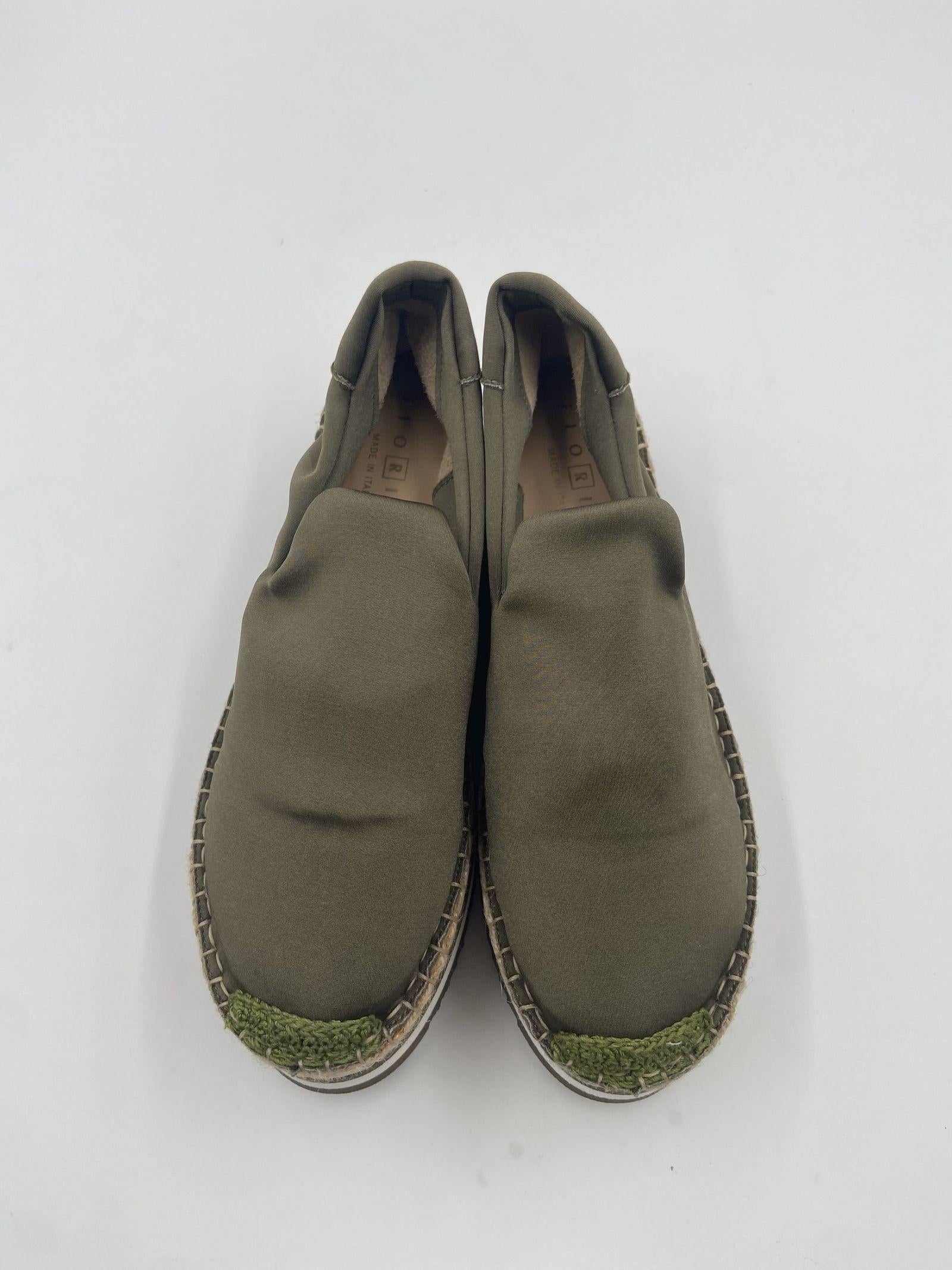 Espadrilles in tessuto lucido S307 VERDE FIORINA 