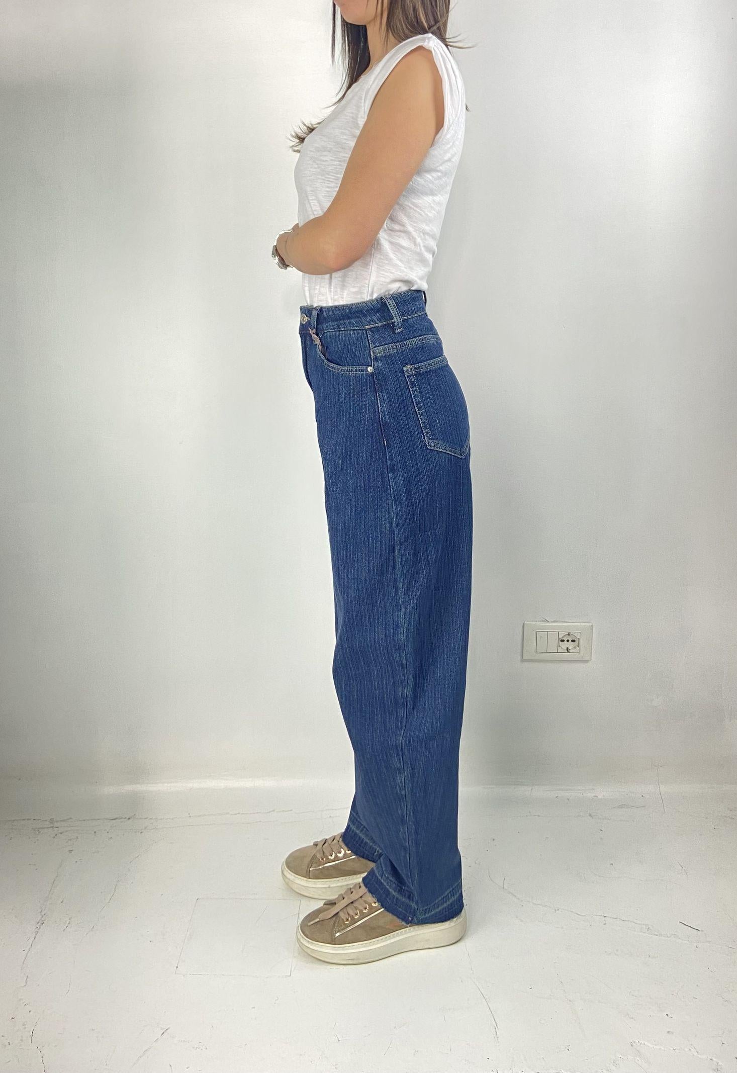 Jeans wide leg vita alta - Ofelia LAF292 DENIMSCURO OFELIA 