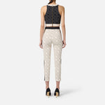 Pantalone bicolor con stampa - Elisabetta Franchi PAS0156E2 EF1 ELISABETTA FRANCHI 