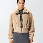 Giubbotto bomber pelliccia 105399A2PI C60 PINKO 