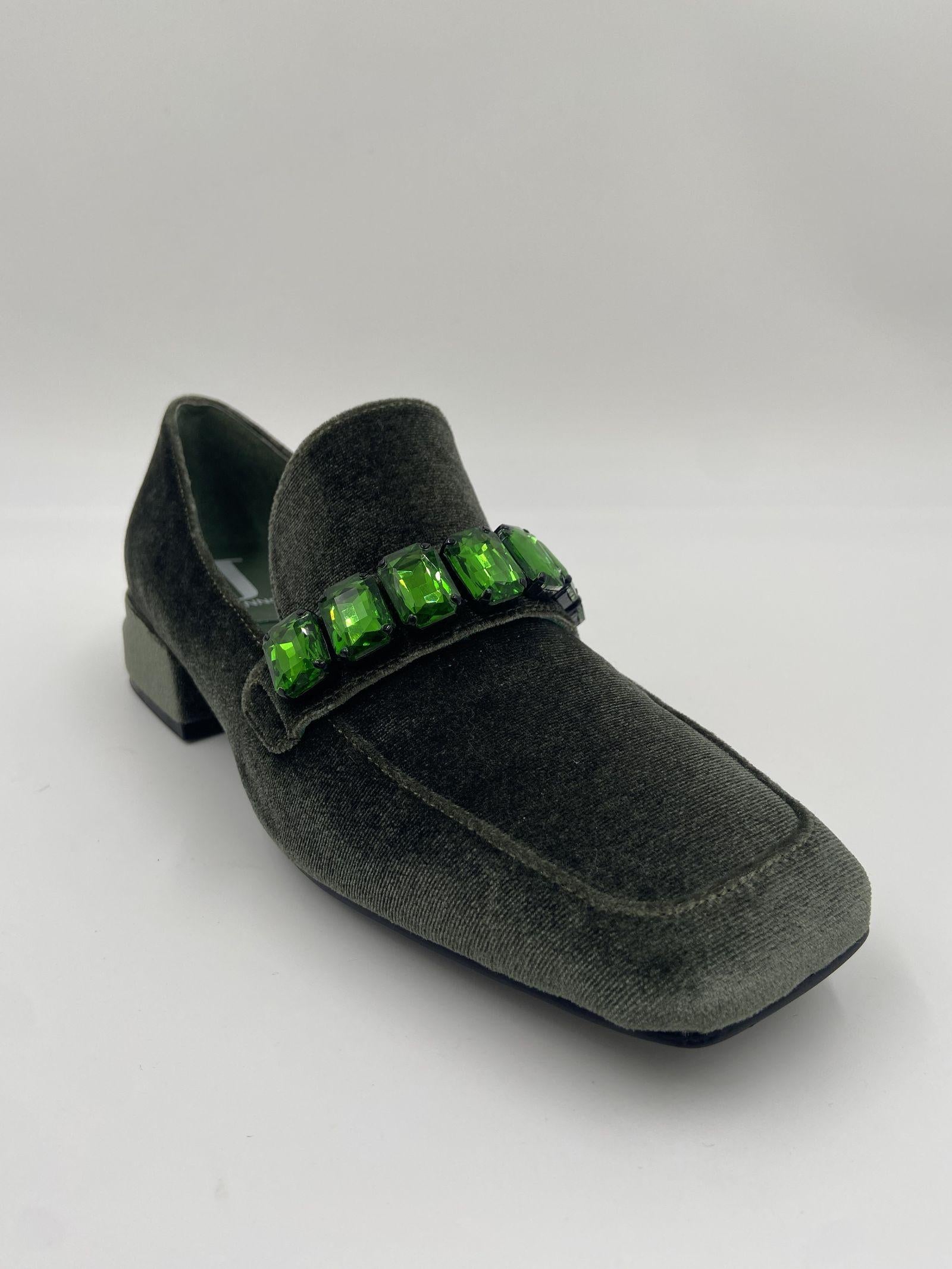 Mocassino in velluto - Jeannot PJ602D VERDE JEANNOT 