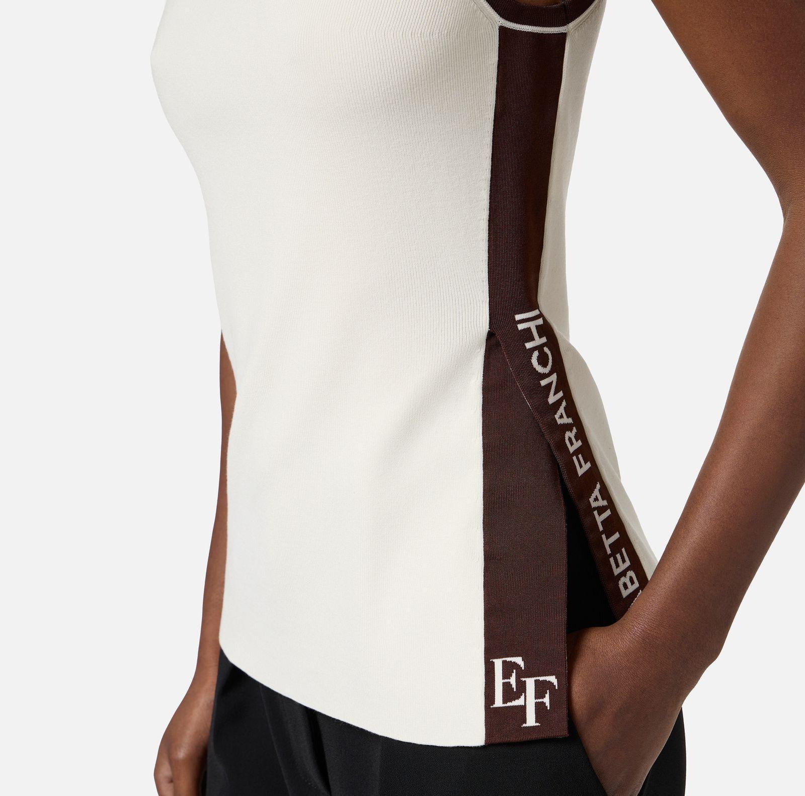 Top con bande lucide TK51S56E2 EG2 ELISABETTA FRANCHI 