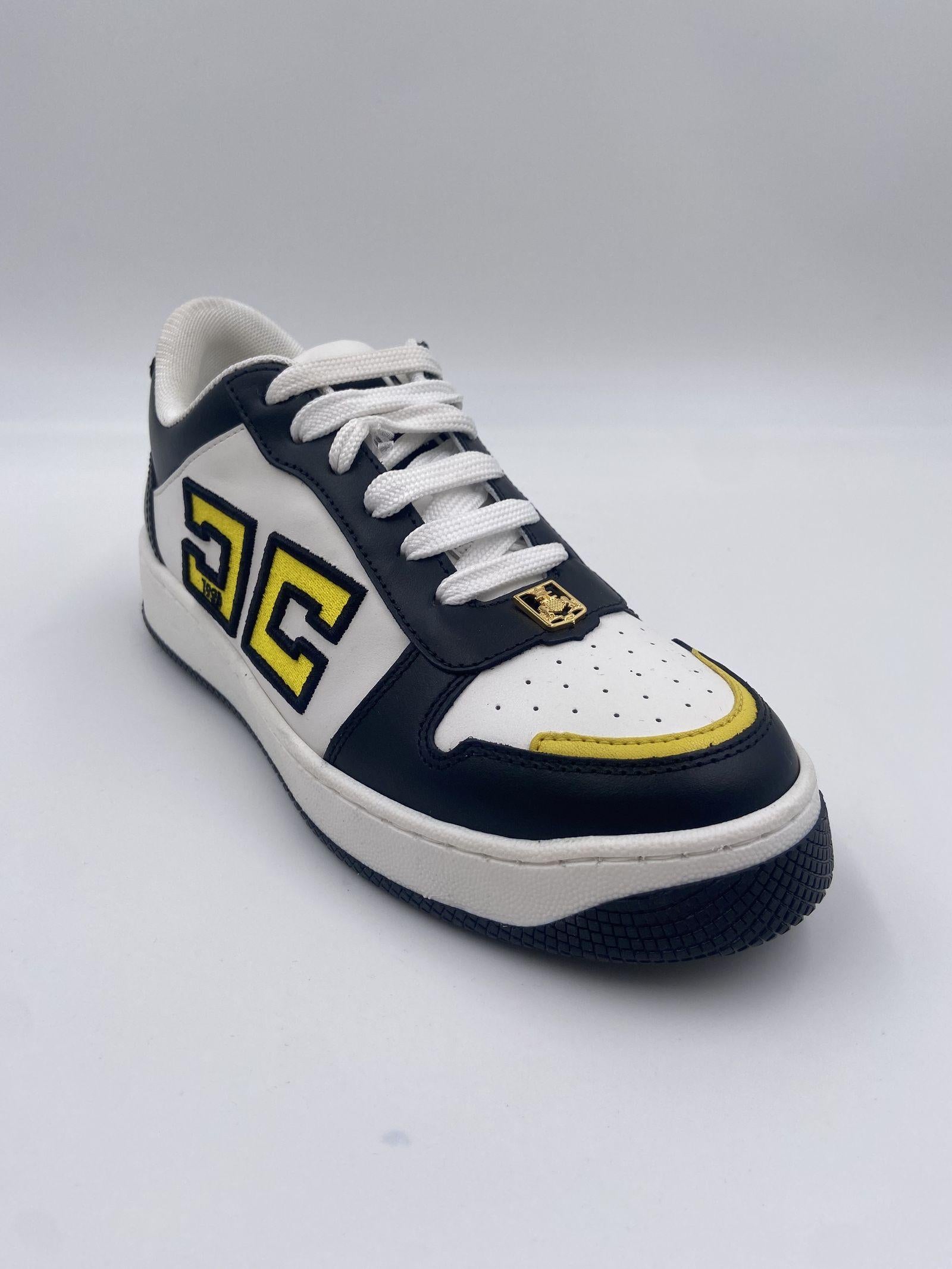 Sneakers in pelle logo bicolor - Elisabetta Franchi SA40G46E2 314 ELISABETTA FRANCHI 