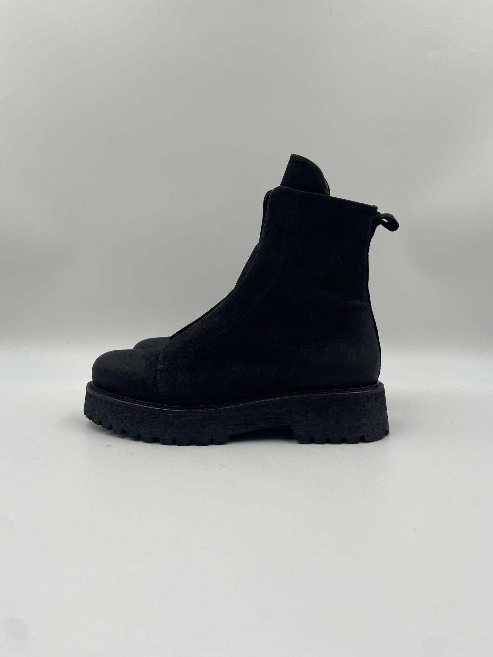 Tronchetto Kuni No Lace Mart Nabuk KUNINOLACMART NERO PATRIZIA BONFANTI 