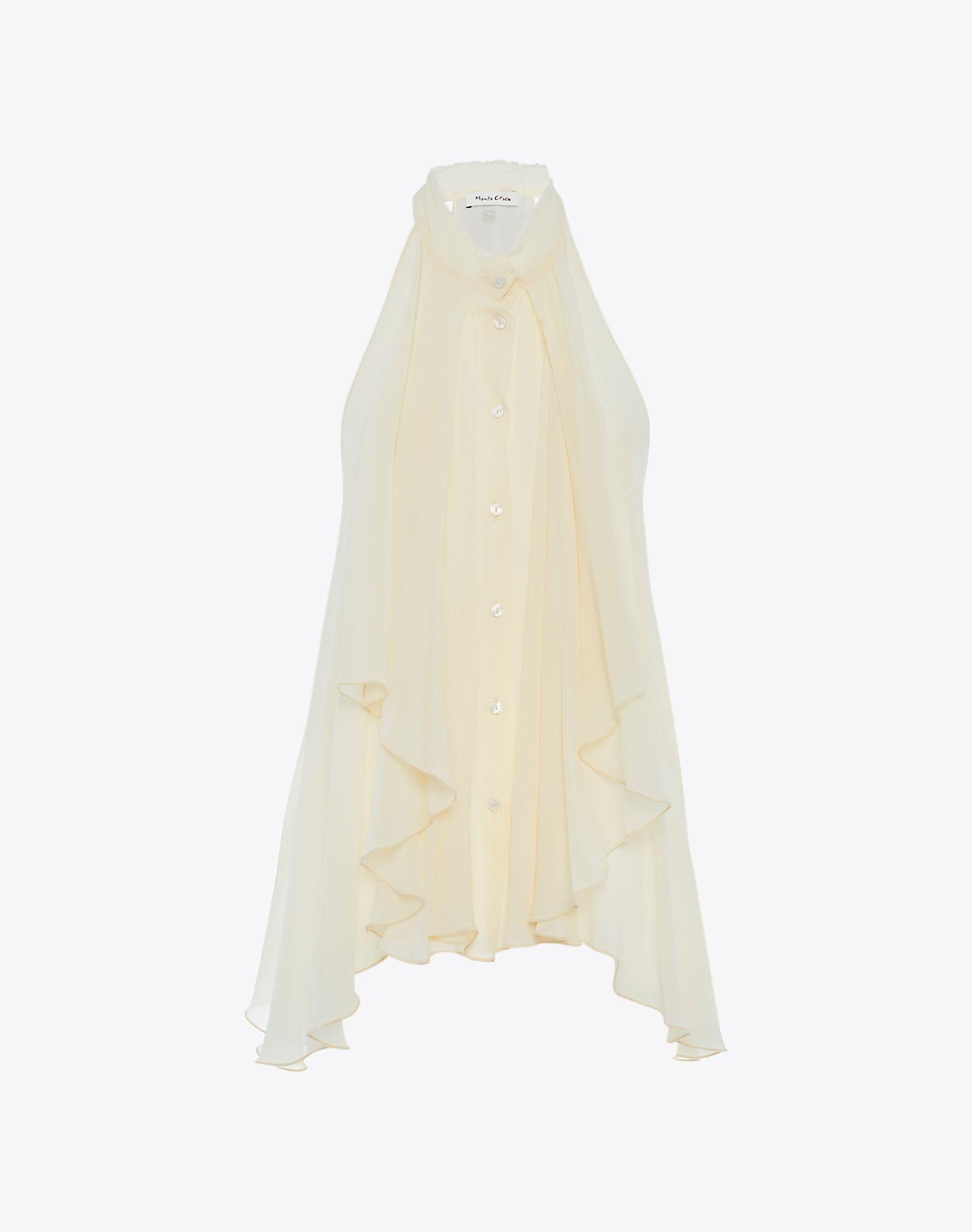 Camicia con rouches C020VU MA332 MANILA GRACE 