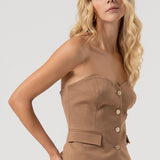 Top bustier in punto Milano FR25WJ5002W72701 093 FRACOMINA 