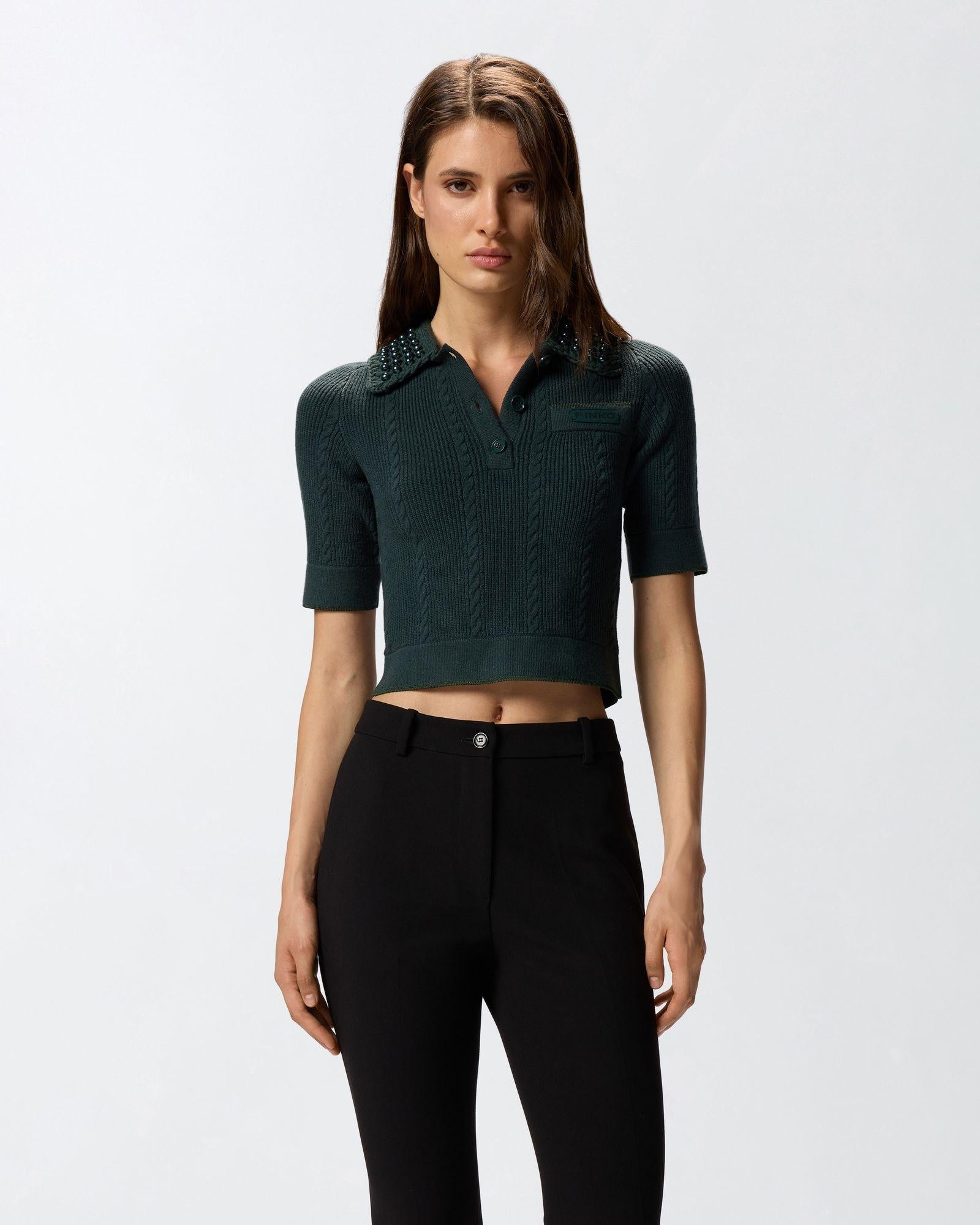 Maglia con perle 105484A2QZ X34 PINKO 