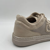 Sneakers in pelle con logo a contrasto