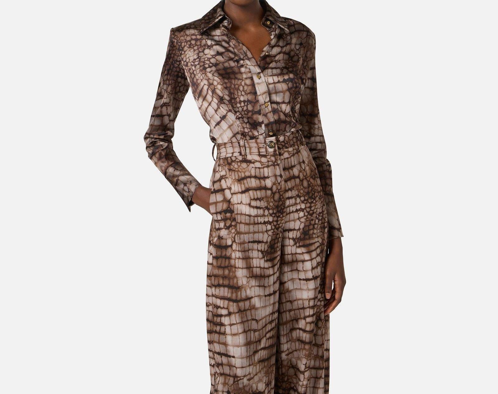 Camicia con stampa alligatore CA13161E3 644 ELISABETTA FRANCHI 