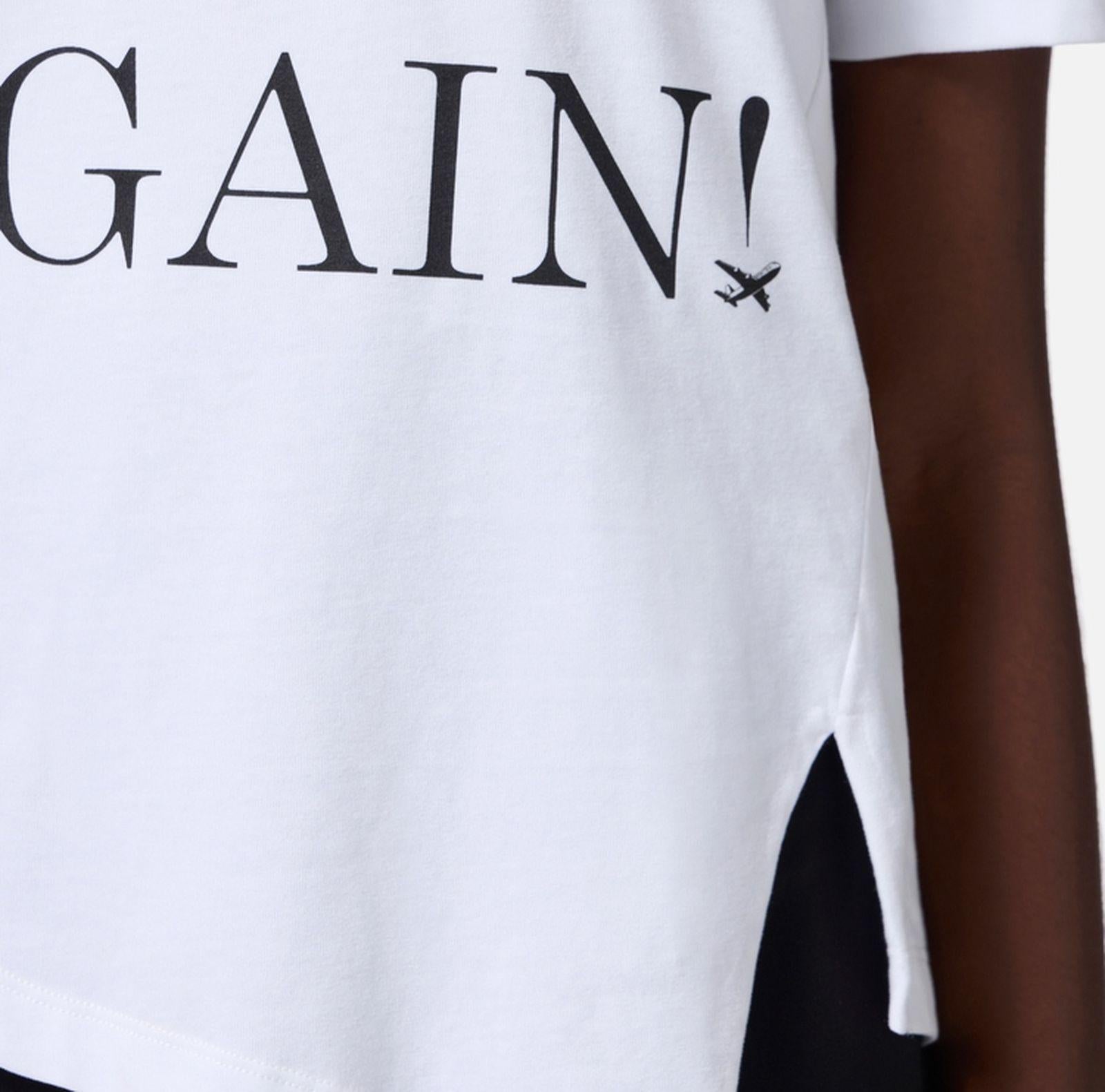 T-shirt in jersey asimmetrica con lettering MA03451E2 270 ELISABETTA FRANCHI 
