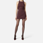 Abito in crèpe e georgette - Elisabetta Franchi AB80856E2 EA4 ELISABETTA FRANCHI 