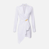 Abito in popeline con dettaglio gioiello AB72551E2 DL6 ELISABETTA FRANCHI 