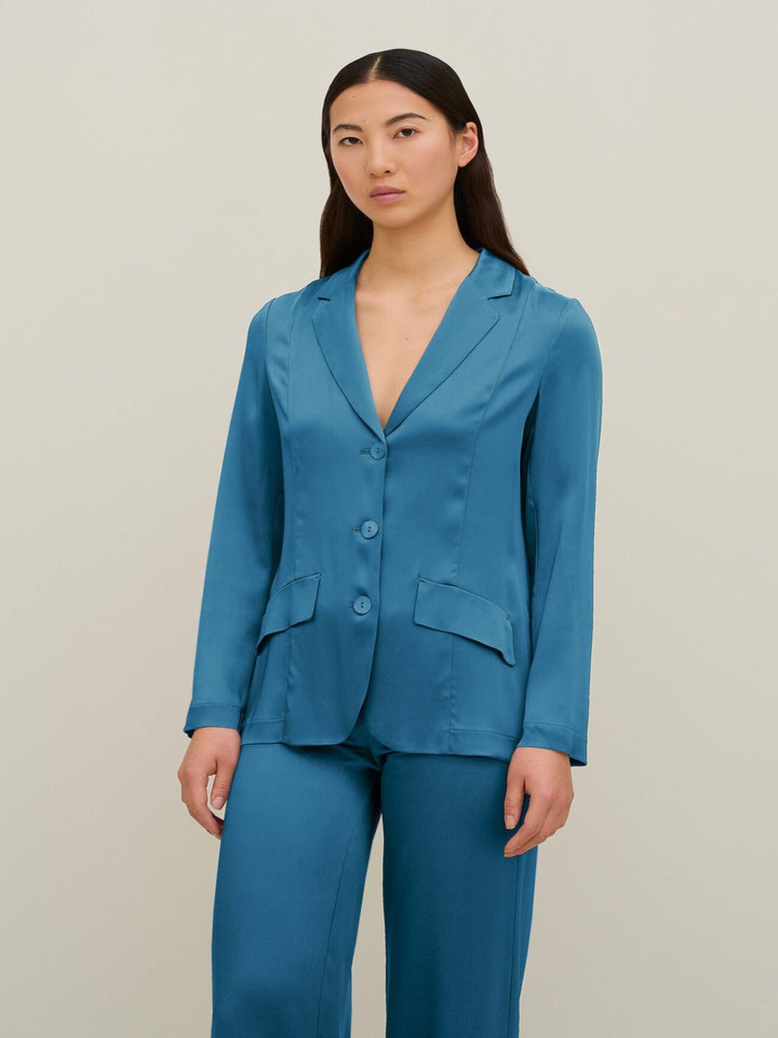Giacca monopetto in satin IROM12 D1 26 CARLA G. 