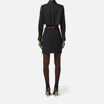 Camicia cropped in raso - Elisabetta Franchi CA09756E2 110 ELISABETTA FRANCHI 