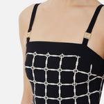 Top a fascia in jacquard logo - Elisabetta Franchi TK32B51E2 E84 ELISABETTA FRANCHI 