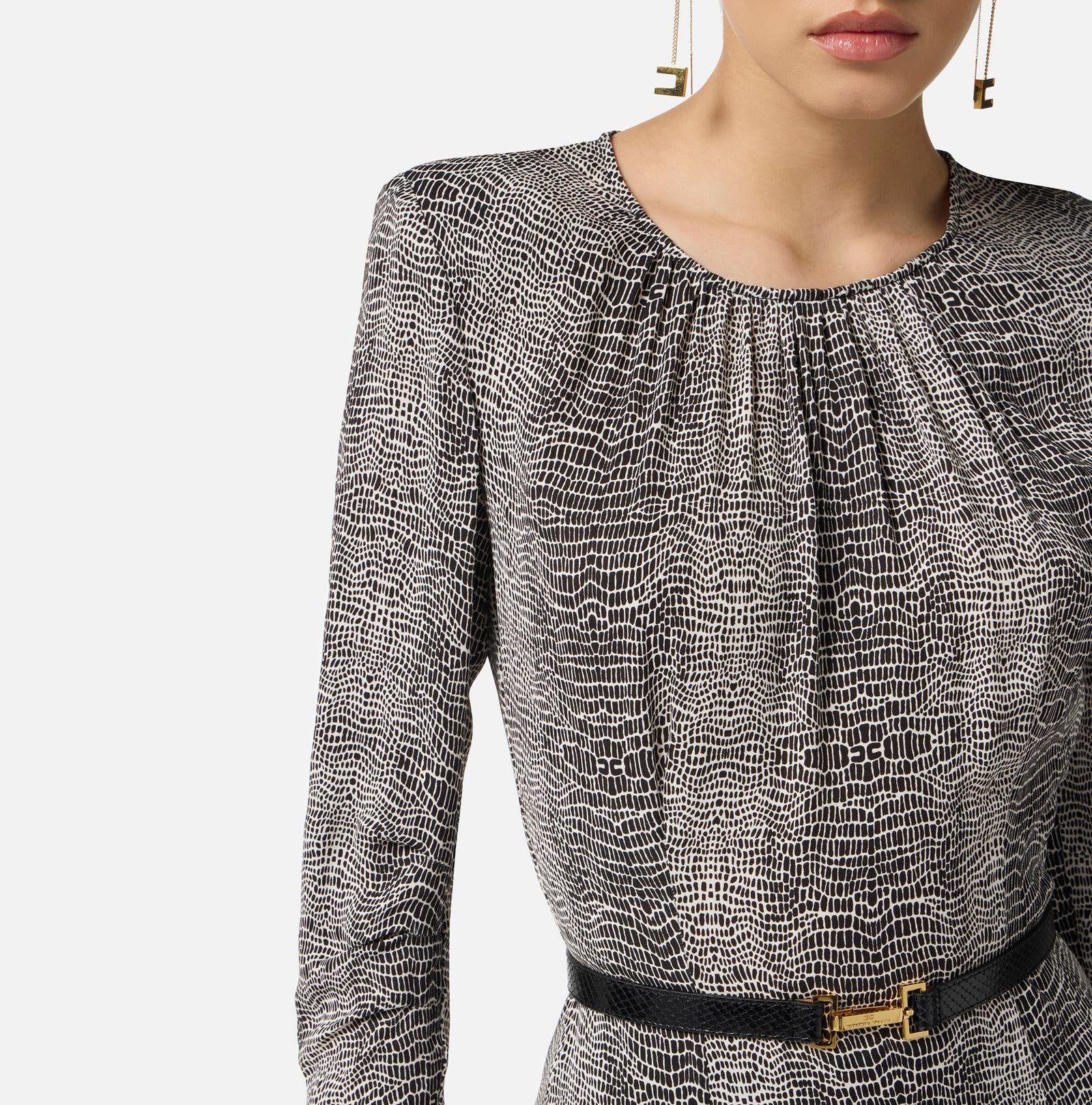 Abito con stampa pitone AB88057E2 110 ELISABETTA FRANCHI 