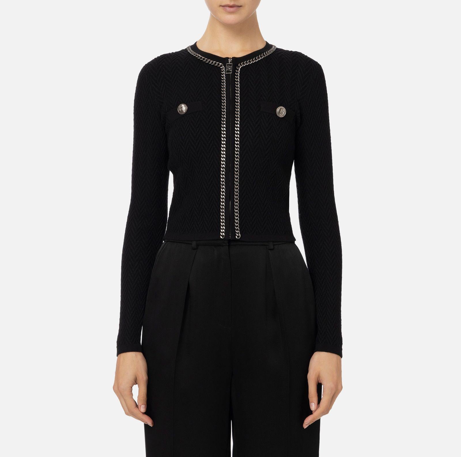 Maglia giacca con catena MK30B47E2 110 ELISABETTA FRANCHI 