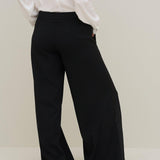 Pantalone largo in crepe satin