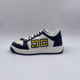 Sneakers in pelle logo bicolor