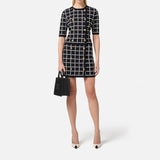 Maglia cardigan in jacquard logo - Elisabetta Franchi MK60B51E2 E84 ELISABETTA FRANCHI 
