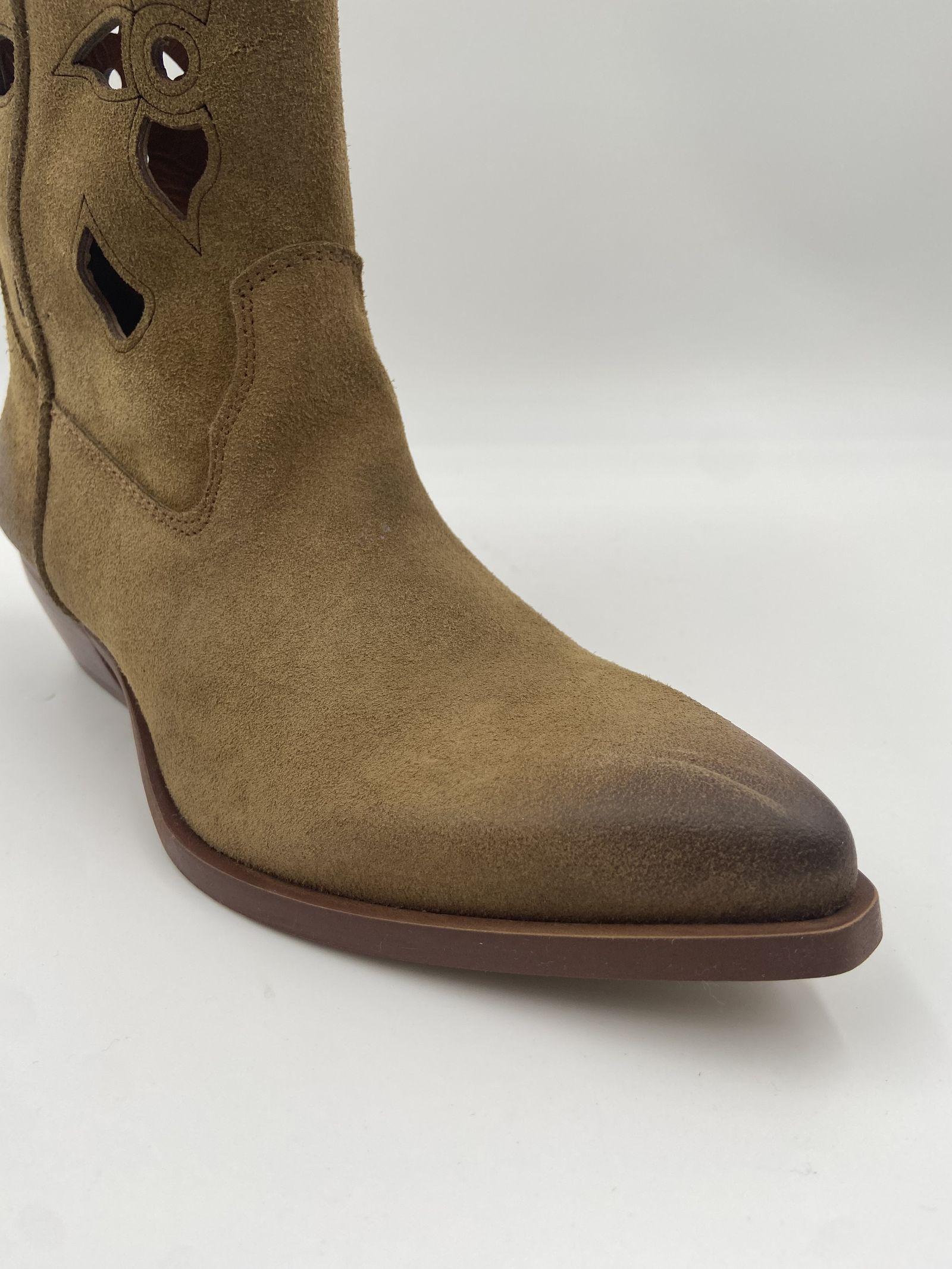 Stivaletto texano in camoscio 1719 CAMMELLO CHIARINI 