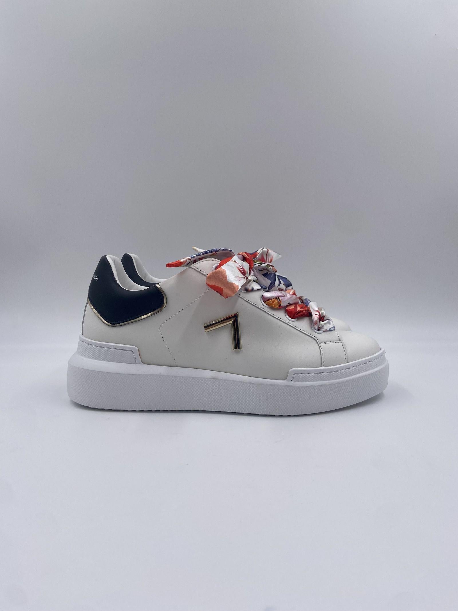 Sneakers con lacci in fantasia CKLD-CL10 BIANCONERO ED PARRISH 