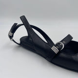 Square Closed decolletè fibbie nere 1G3554D 101 VIC MATIE' 