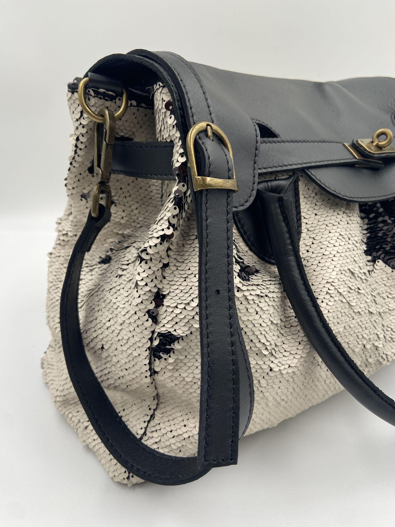 Borsa handbag paillettes - Ofelia 16252 BEIGENERO OFELIA 