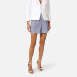 Shorts in cotone a righe - Elisabetta Franchi SH01262E2 019 ELISABETTA FRANCHI 