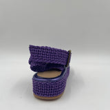 Sandalo zeppa in rafia naturale S148J545 VIOLA FIORINA 