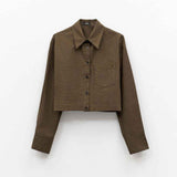 Camicia a quadretti - Eleh EFW250101 VERDEKAKI ELEH 