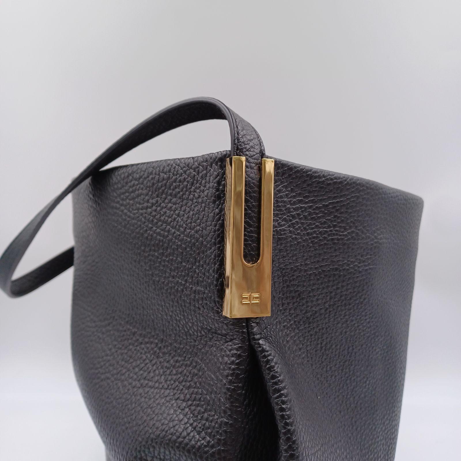 Borsa Tote in pelle - Elisabetta Franchi BS47N56E2 110 ELISABETTA FRANCHI 