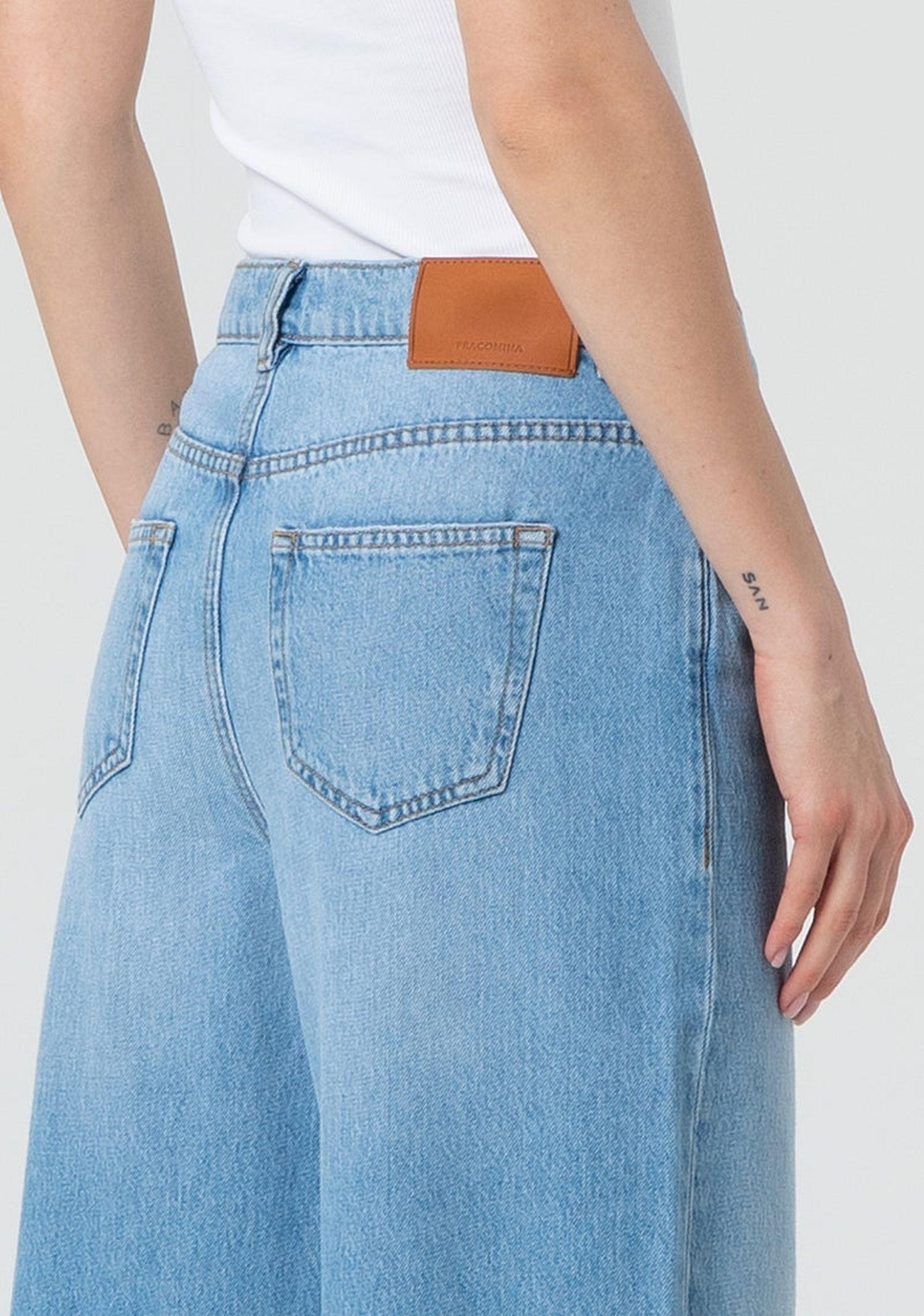 Jeans wide leg lavaggio chiaro FP25SV3015D41903 062 FRACOMINA 