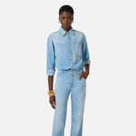 Tuta denim con lettering TJ44D61E2 192 ELISABETTA FRANCHI 