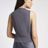 Gilet in crepe satin