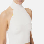 Top a costine con cuore - Elisabetta Franchi TK33S51E2 360 ELISABETTA FRANCHI 