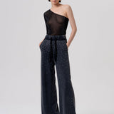 Pantaloni felpa con strass FR26SV3033F40901 M30 FRACOMINA 