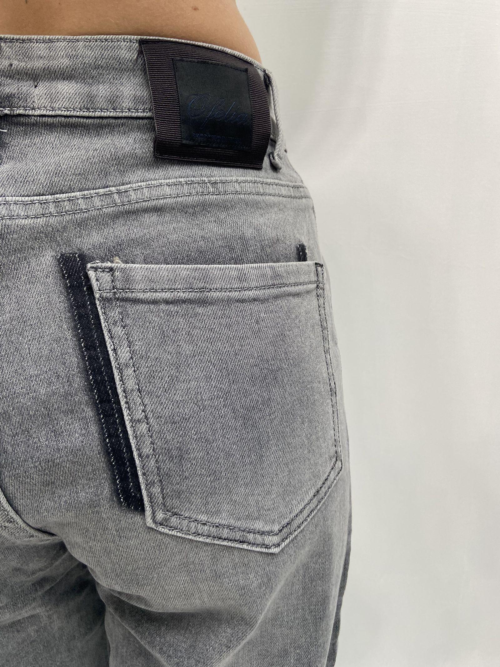 Jeans mom fit con coulisse LAF264 GRIGIO OFELIA 